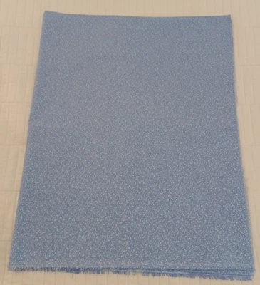 Blue White Floral Print Quilting Sewing Cotton Fabric 2 Yds. X 44" W - Image 1 of 4