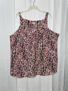 Avenue Sleeveless Top Multicolor Fancy Sequins Ruffle Summer Vacation Sz 22/24 - Picture 1 of 20