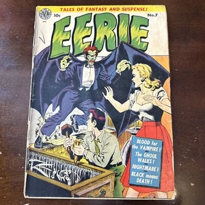 Eerie #7 (1952) - Edad de Oro Pre-Código Horror! Good Girl Art Vampire - Imagen 1 de 11
