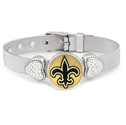 New Orleans Saints Womens  Adjustable Silver Bracelet Jewelry Gift D26 Cover