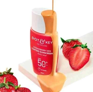 Dot & Key Strawberry Dew getönte Sonnencreme LSF 50 PA mit Niacinamid 50ml👩👨 - Bild 1 von 5