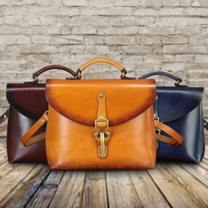 Echt Leder Geldbörsen und Handtaschen Damen Vintage Schultertasche Umhängetasche - Bild 1 von 12