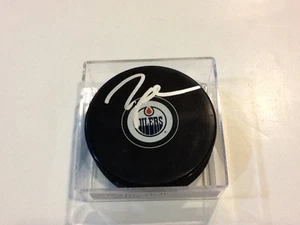 Taylor Hall Signed Edmonton Oilers Hockey Puck Autographed a - Picture 1 of 1