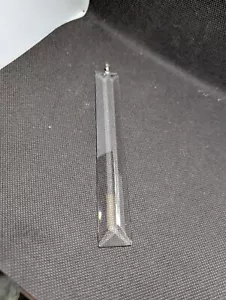 1 PIECE ONLY GLASS CRYSTAL COFFIN SHAPE CHANDELIER PART PRISM 6" NO HANGER - Picture 1 of 8