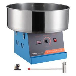VEVOR Machine à barbe à papa commercial appareil à bonbons 1000 W pour fête bleu - Imagen 1 de 12