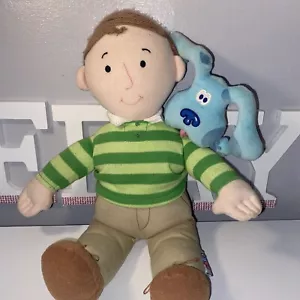 Vintage Blue's Clues Steve und Blue Eden Toys sprechender Plüsch 15 Zoll singt funktioniert 1999 - Bild 1 von 6