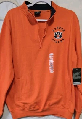 Auburn University Orange  Long Sleeve Quarter Zip Pullover Size L.   NWT - Image 1 of 4
