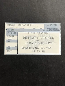 20. Mai 1995 - Detroit Tigers MLB Ticket Stub vs TORONTO BLUE JAYS - Bild 1 von 2