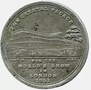1851 THE CRYSTAL PALACE - 30 mm - WORLD SHOW IN LONDON - WHITE METAL - EC 6865 - Picture 1 of 6