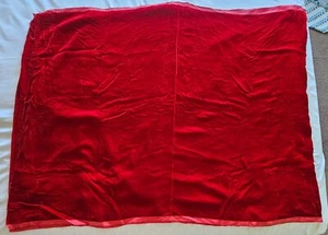 Vintage Cherry Red Crushed Velvet Fabric Material 6 Yards 35" Width 216" Length - Picture 1 of 4