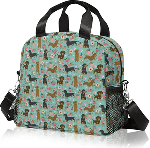 Dachshund Kids Lunch Bag - Insulated, Leakproof, Reusable Tote with Strap - Picture 1 of 7