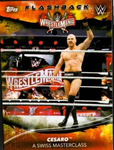 2021 Topps WWE Superstars Wrestlemania Flashback #191 Cesaro Swiss Masterclass - Imagen 1 de 1