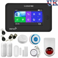Wireless Full Touch LCD GSM WiFi Smart Home Burglar Security Fire Alarm System