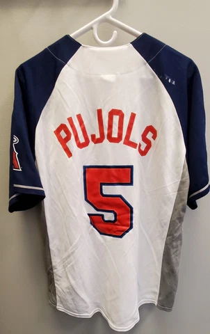 Albert Pujols Majestic Athletic Los Angeles Angels home fashion jersey sz. L IRR Cover