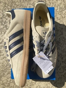 Brand New / DS. Adidas Samba Men Size 9. Tan & Indigo. Tags Attached - Picture 1 of 5