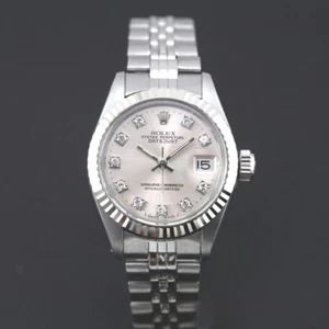 VINTAGE ROLEX OYSTER PERPETUAL REF 6917 LIGHT PINK DIAMON INDEX WOMEN`S WATCH - Picture 1 of 23