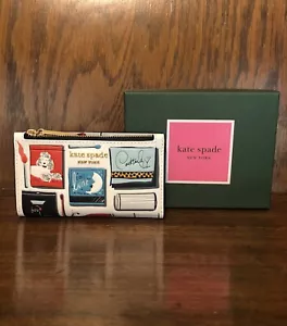NWT-Kate Spade-Morgan-Matchbox Embossedš„Slim Bifold Snap Wallet-Leather - Picture 1 of 10