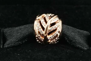 NUEVO PANDORA Luz como Pluma Oro Rosa Transparente Cz 781186cz Dije - Imagen 1 de 3