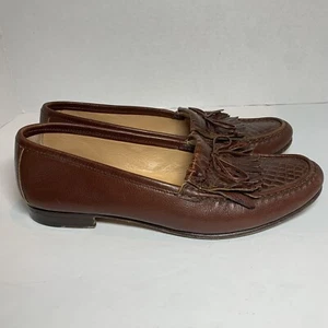 Salvatore Ferragamo Herren 10 Braun Krokodilleder Kiltie Quaste Halbschuhe Schuhe - Bild 1 von 18