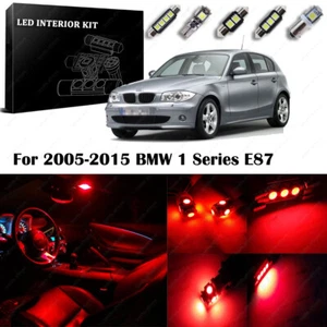 Red 11pcs Interior LED Light Kit for 2005-2015 BMW 1 Series E87 + Free Tool - Bild 1 von 7