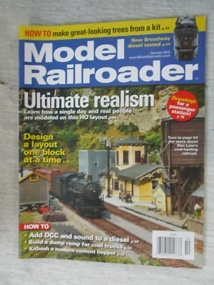 MODEL RAILROADER MAGAZINE OCT 2015 HOW TO MAKE TREES FROM KITS DESIGN HO LAYOUT - Image 1 of 2