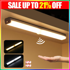 Wireless LED PIR Motion Sensor Light Strip USB Rechargeable Wall Cabinet Lamp