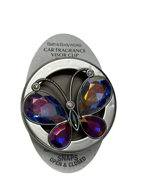 Bath & Body Works Crystal Butterfly Scentportable VISOR CLIP Car Fragrance