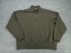 Eddie Bauer Sweater Mens Xl Green Quarter Zip Long Sleeve Pullover Adult Xl