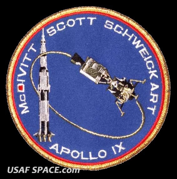 Apollo 9 Mission Commemorative 5" Tim Gagnon ORIGINAL AB Emblem NASA SPACE PATCH - Bild 1 von 1