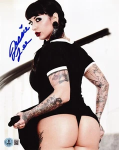 Hot Sexy Jessie Lee Signed 8x10 Photo Adult Star Authentic Autograph Beckett - Picture 1 of 2