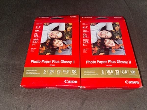 Canon PP-201 Photo Paper Plus Glossy II, 4x6 inch -  lot of 2. 2OO SHEETS TOTAL - Picture 1 of 2