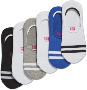 Hue Women Sneaker Liners Cotton Liner No Show Mixed 6 Pair - Picture 1 of 3
