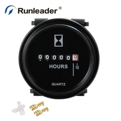 DC 8V-80V Mechanica Quartz Hour Meter for Lawn Mower Tractor Boat Engine ATV - Image 1 of 4
