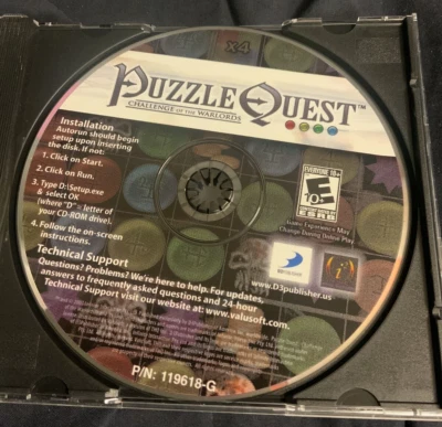 PUZZLE QUEST Challenge of the Warlords PC CD-ROM Computer Game - Image 1 of 2