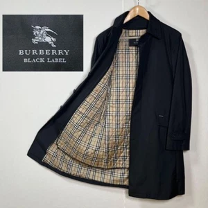 Gabardina Burberry Etiqueta Negra Poliéster Negro con Forro Para Hombre M US Talla S-M. - Imagen 1 de 15