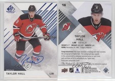 2016-17 Upper Deck SP Game Used Blue Auto Taylor Hall #16 Auto