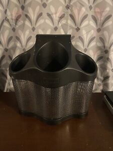 Style Staintion Hair Appliance and Accessory Holder By Polder Black And Silver