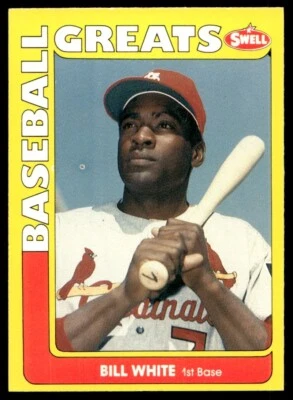1991 Swell Baseball Greats Bill White St. Louis Cardinals #96 - Image 1 of 2
