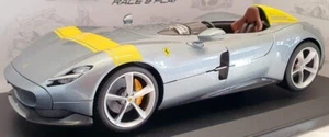 Burago 1/18 Scale Model Car #18 16013 - Ferrari Monza SP1 - Silver - Picture 1 of 5