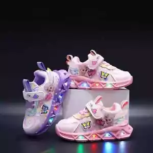 Zapatos Zapatilla de Niñas Deportivos Para Escuela Con Luces Primeros Pasos - Picture 1 of 16