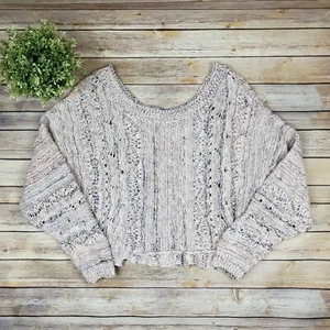 Melrose & Market Women M Pink Tropics Dolman Space Dye Sweater - Picture 1 of 9