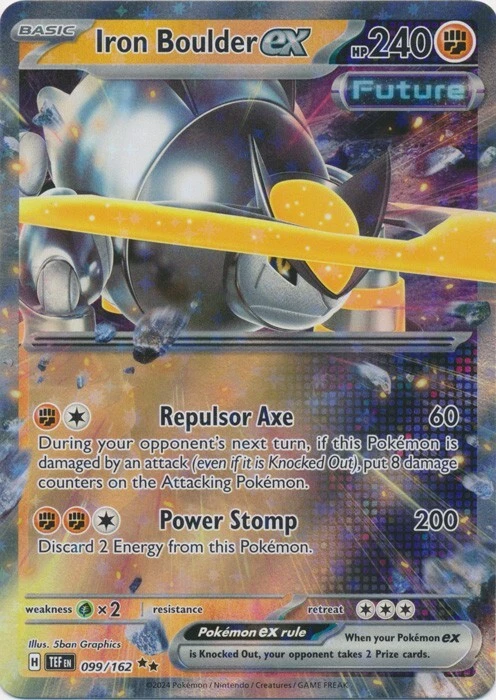 Iron Boulder ex -  099/162  Double Rare SV05: Temporal Forces Pokemon TCG - Image 1 of 1