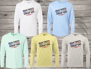 Mean Tweets / Cheap Gas - Lets Go Brandon - FJB - Long Sleeve T-Shirt Hoodie - Picture 1 of 3