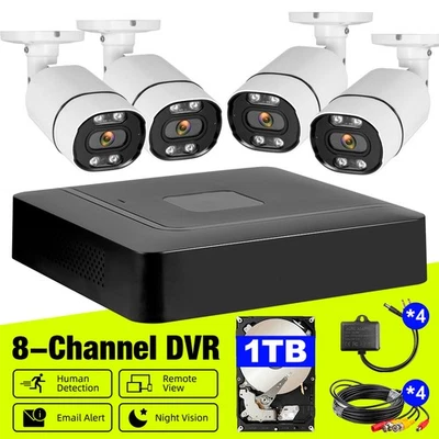 KERUI H.265+ 1080P Home Security Camera System Outdoor 8CH DVR with 500G HDD - Image 1 of 4