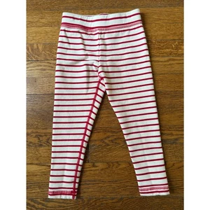 Hanna Andersson Red and White Stripe Leggings Size 5 - Picture 1 of 4