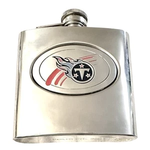 Tennessee Titans NFL Stainless Steel 6 oz Hip Flask Screw Top - Picture 1 of 5