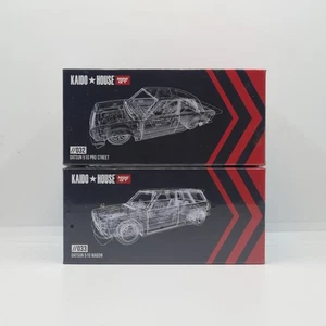 MINI GT KAIDO HOUSE DATSUN 510 PRO STREET ADVAN 032 & 510 WAGON ADVAN 033 SEALED - Picture 1 of 4