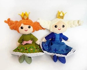 Tokyo Disney Resort Fantasy Springs Frozen Journey Plush Doll Set Elsa & Anna - Picture 1 of 4