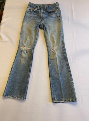 Jeans Levi’s 517 Orange Tab Bootcut W30 L32 Vintage lavado claro desgastado Y2K Foto 1 de 4