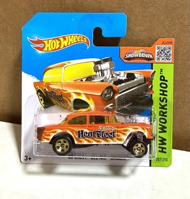 Hot Wheels TARJETA CORTA 55 Chevy Bel Air Gasser - FLOTA DE CALOR - Protector - Error Foto 1 de 4